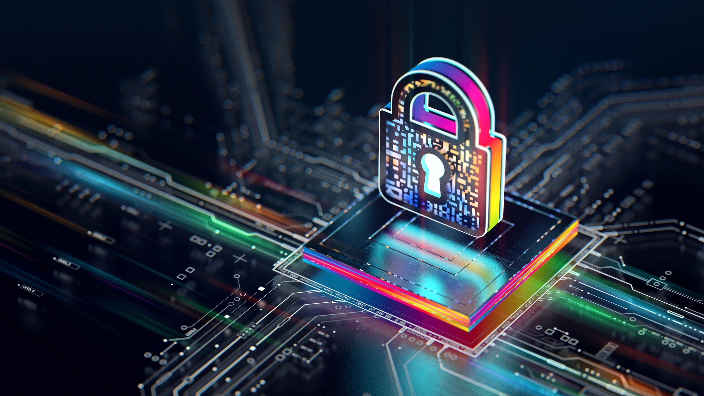 Digital security shield representing data protection