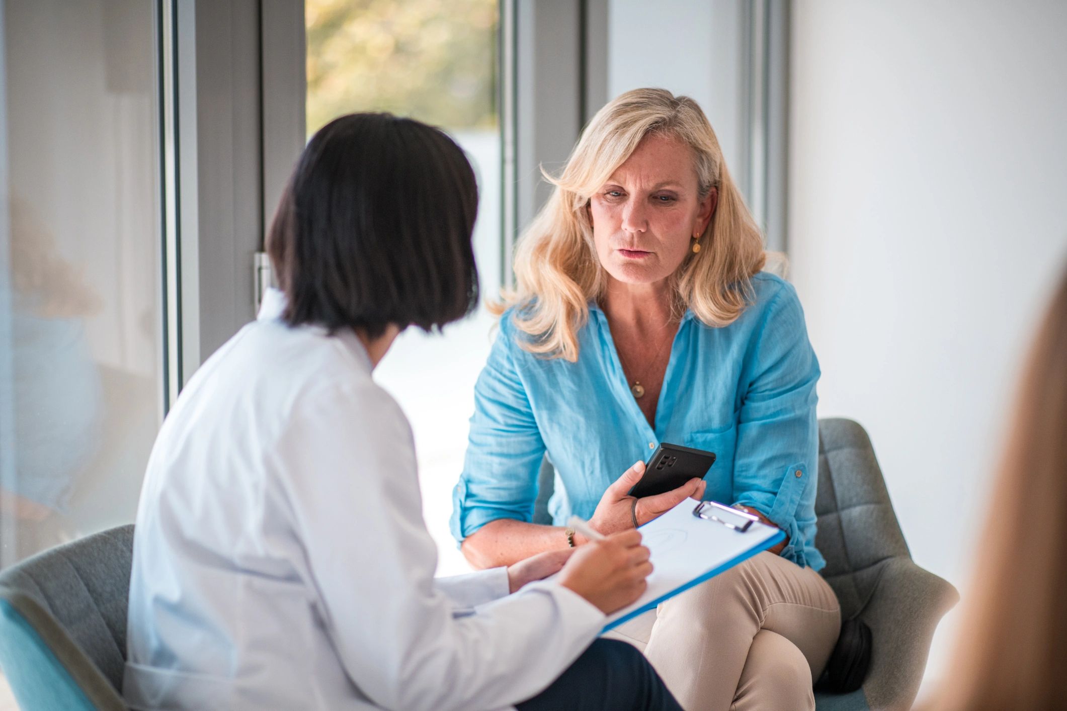 Compassionate provider consultation in a calm clinical office
