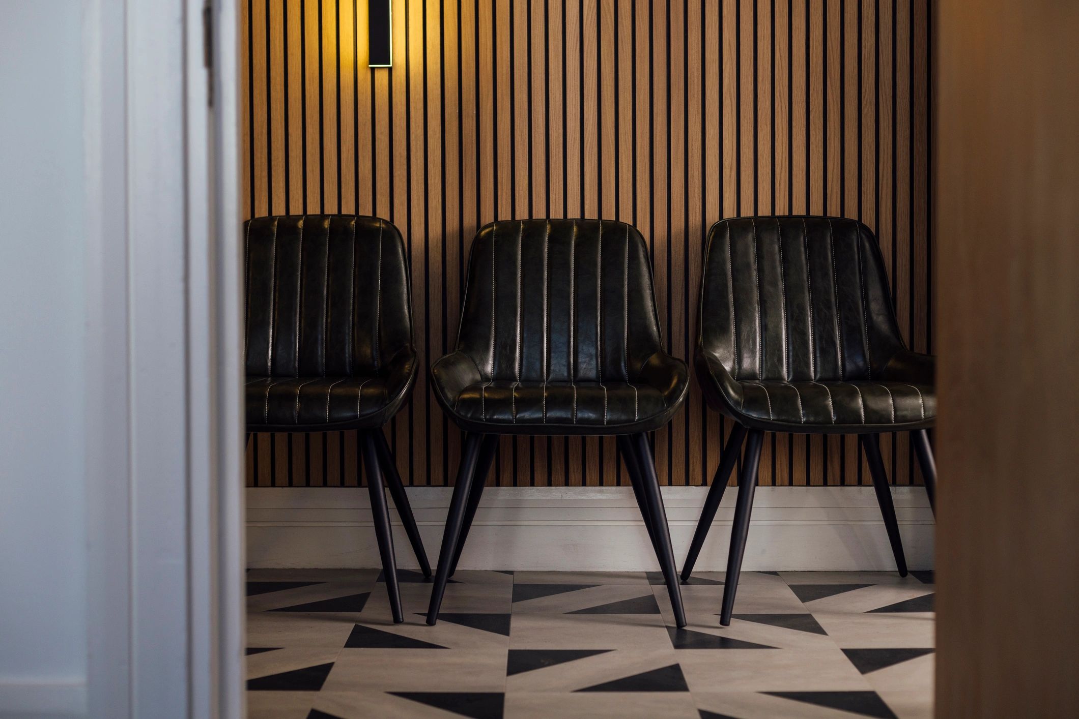 Modern waiting area seating