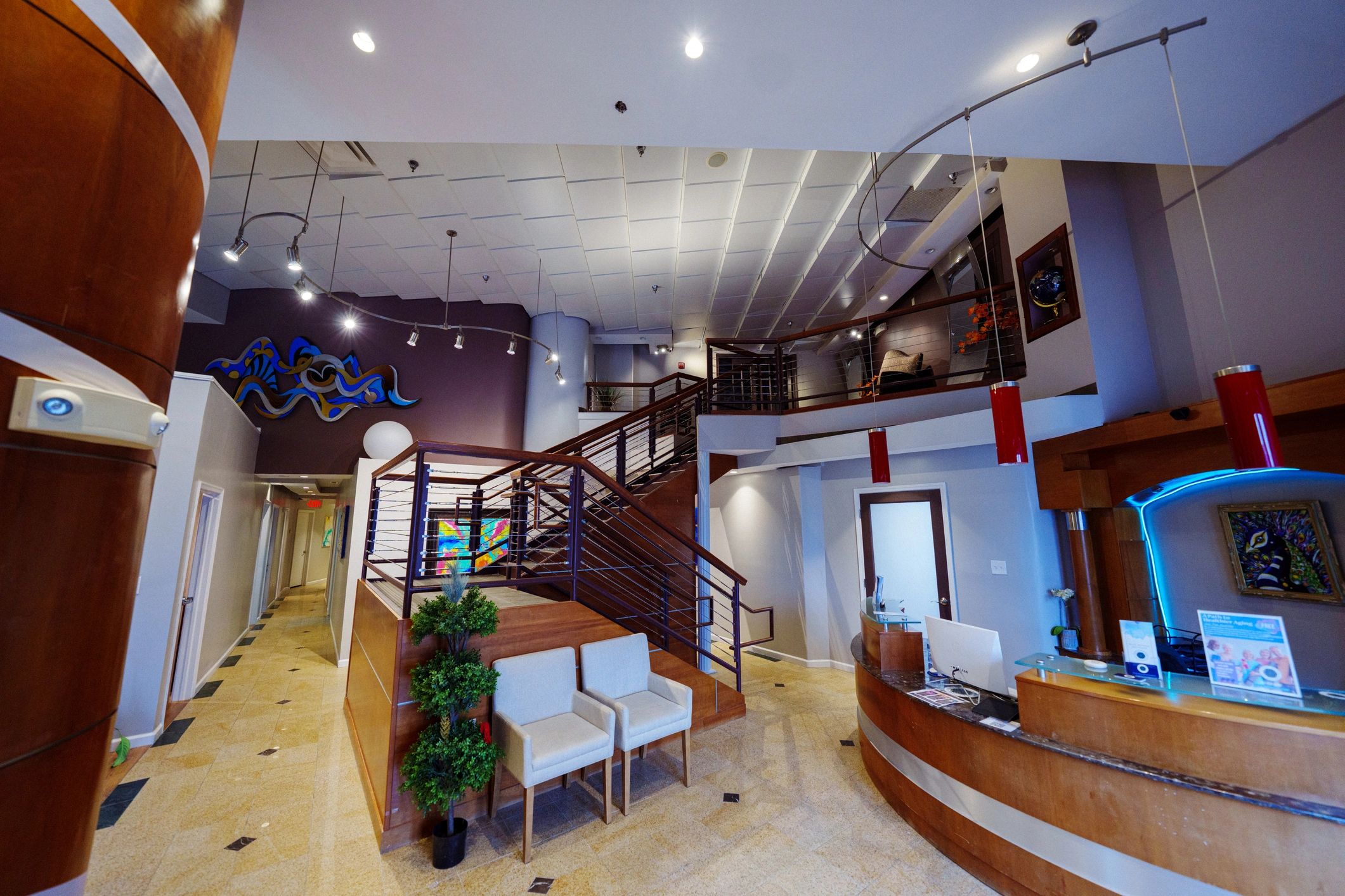 Calm, welcoming clinic reception area