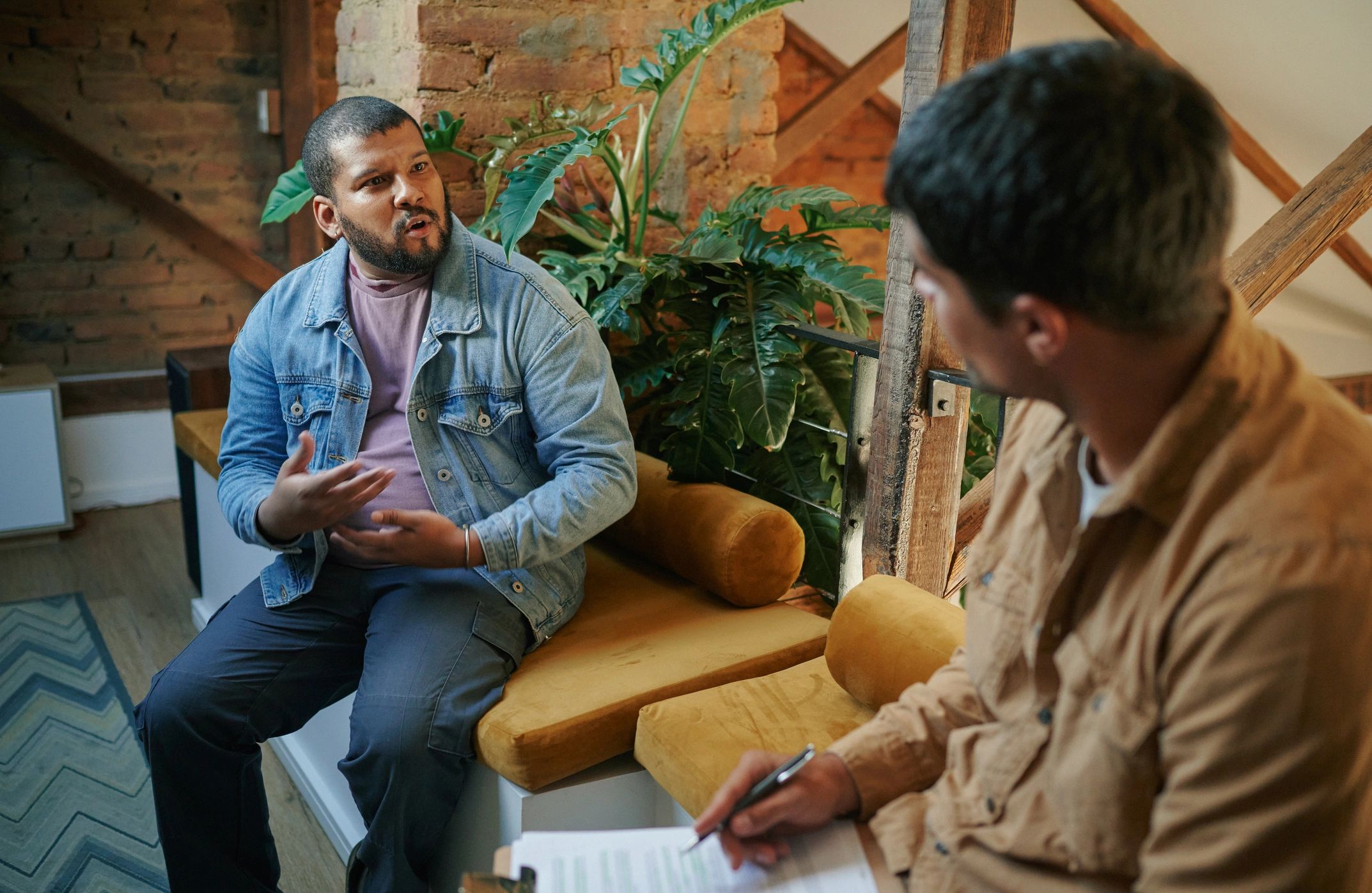 Therapy conversation between a client and therapist